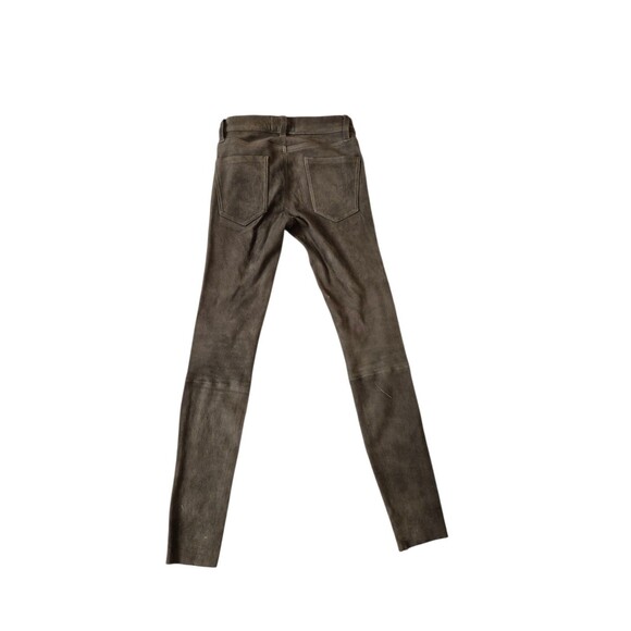 Current/Elliot The Stiletto Suede Leather Pant Jeans Stretchy Gray sz 23-25 $998 - Picture 7 of 12